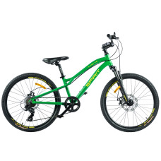 Велосипед Spirit Flash 4.2 24", рама Uni, зелений/матовий, 2021 (арт. 52024024230)
